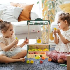 Stand din lemn cu fructe si cantar, 47 cm, 3 ani 01