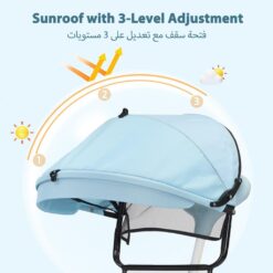 Tricicleta 3 in 1 cu sunete si lumini,cu maner parental, 1-4 ani, albastru 06