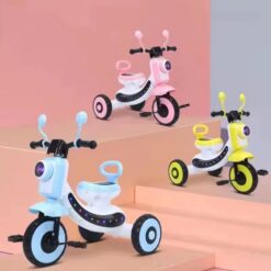 Tricicleta cu lumini, sunete, Ajustabila, 1-7 ani, Roz