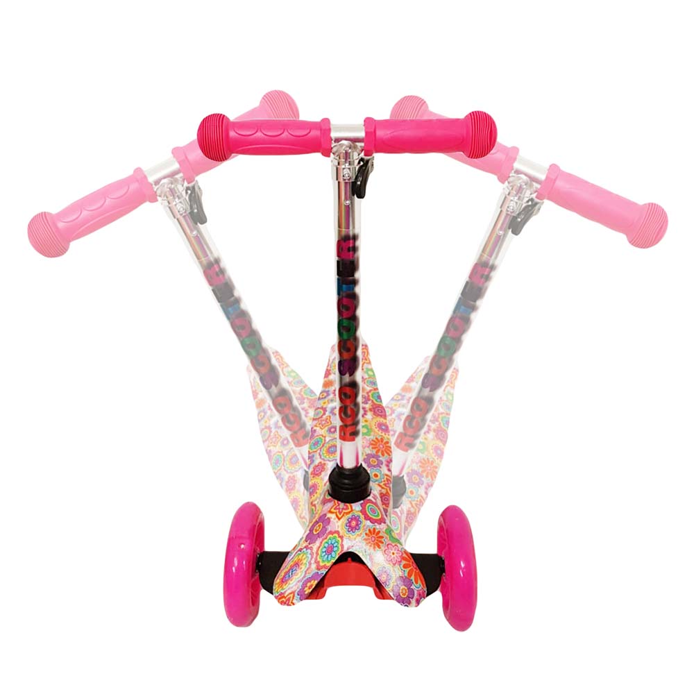 Trotinetă cu 3 roți cu lumini, pentru copii 3-6 ani+, Roz 01