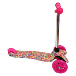 Trotinetă cu 3 roți cu lumini, pentru copii 3-6 ani+, Roz 01