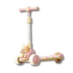 Trotineta far si lumini, sunete, pliabila, 3 ani+, Ursulet Roz