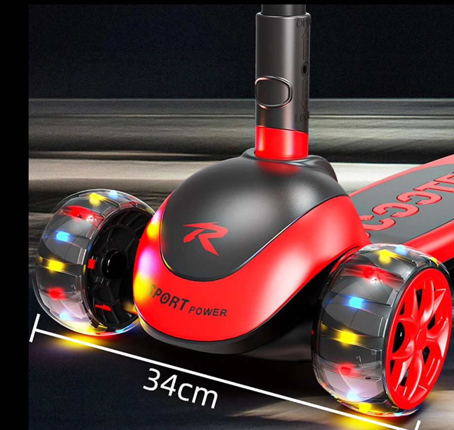 Trotineta pliabila cu 3 roti, sunete si lumini, 6 ani+ 01