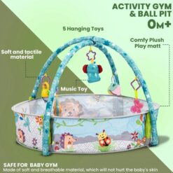 Centru activitati bebelusi, Salteluta cu piscina, arcada si 15 bile, 0 luni+ 04