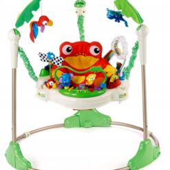 Centru de activitati pentru bebelusi, Jumper interactiv, 6 LUNI+, ajustabil pe inaltime, scaun rotativ 360°, Tropical 01