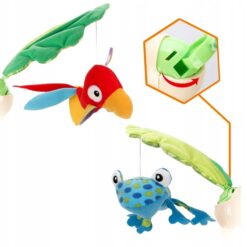 Centru de activitati pentru bebelusi, Jumper interactiv, 6 LUNI+, ajustabil pe inaltime, scaun rotativ 360°, Tropical 01