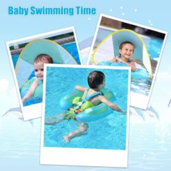 Colac multifunctional cu parasolar si centuri, 2-6 ani, Albastru