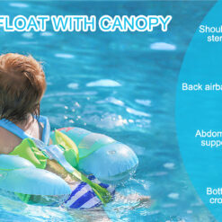 Colac multifunctional cu parasolar si centuri, 2-6 ani, Albastru