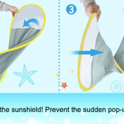 Colac multifunctional cu parasolar si centuri, 2-6 ani, Albastru