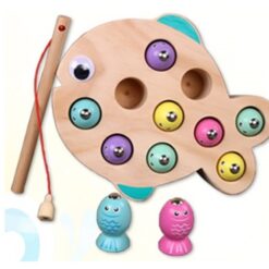 Joc de tip Montessori, Dexteritate si joc magnetic de pescuit, 3 ani, Pestisor 01