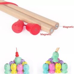 Joc de tip Montessori, Dexteritate si joc magnetic de pescuit, 3 ani, Pestisor 01