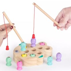 Joc de tip Montessori, Dexteritate si joc magnetic de pescuit, 3 ani, Pestisor 01