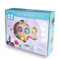 Joc de tip Montessori, Dexteritate si joc magnetic de pescuit, 3 ani, Pestisor 01