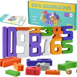 Joc educativ matematica, set de constructii si joc de echilibru, 3 ani