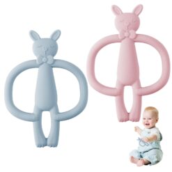 Jucarie de dentitie din silicon, Iepuras, 6 luni+ 01