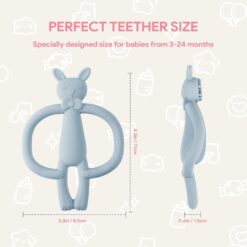 Jucarie de dentitie din silicon, Iepuras, 6 luni+ 01