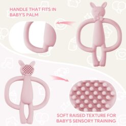 Jucarie de dentitie din silicon, Iepuras, 6 luni+ 01