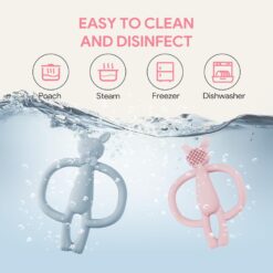 Jucarie de dentitie din silicon, Iepuras, 6 luni+ 01