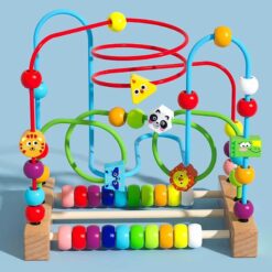 Labirint motricitate cu abac si cifre, Animale, 3 ani 01