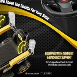 Masinuta Electrica pentru Copii cu 4 Roti, 6V, Muzica si Lumini, 2-7 ani, Excavator rosu 01