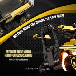 Masinuta Electrica pentru Copii cu 4 Roti, 6V, Muzica si Lumini, 2-7 ani, Excavator rosu 01