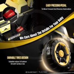 Masinuta Electrica pentru Copii cu 4 Roti, 6V, Muzica si Lumini, 2-7 ani, Excavator rosu 01