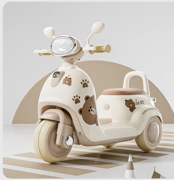 Motociela Electrica pentru Copii cu 3 Roti, 6V 4Ah cu lumina LED muzica, 3-4 ani 07