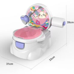 Olita muzicala interactiva, cu sunete si 4 in 1 activitati, Animale, Roz