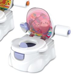 Olita muzicala interactiva, cu sunete si 4 in 1 activitati, Animale, Roz