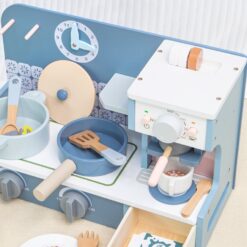 Set de gatit din lemn cu 25 accesorii pentru copii, Bucatarie, 3 ANI 01