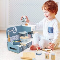 Set de gatit din lemn cu 25 accesorii pentru copii, Bucatarie, 3 ANI 01