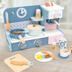 Set de gatit din lemn cu 25 accesorii pentru copii, Bucatarie, 3 ANI 01