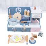 Set de gatit din lemn cu 25 accesorii pentru copii, Bucatarie, 3 ANI