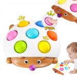 Arici jucărie senzorială cu butoane tip Pop It – Finger Hedgehog, 18 luni+