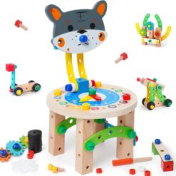 Banc de lucru din lemn, Scaun- Catelus, 3 ani + 001