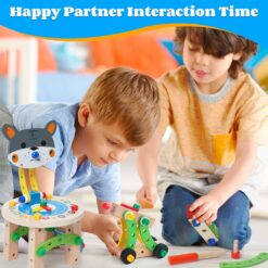 Banc de lucru din lemn, Scaun- Catelus, 3 ani +