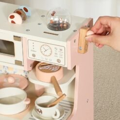 Bucatarie din lemn cu accesorii, 53cm, Roz 06