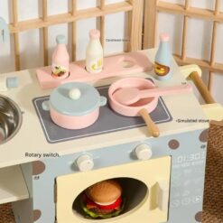 Bucatarie din lemn cu accesorii, 74 cm, Girafa 01