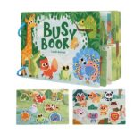 Carte cu stickere reutilizabile, Busy Book, Animale, 3ani+
