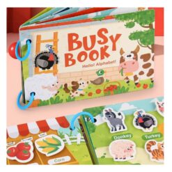 Carte cu stickere reutilizabile, Busy Book, Animale domestice, 3ani+