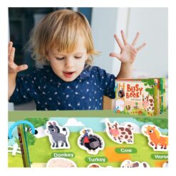 Carte cu stickere reutilizabile, Busy Book, Animale domestice, 3ani+