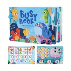 Carte cu stickere reutilizabile, Busy Book, Animale marine , 3ani+