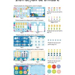 Carte cu stickere reutilizabile, Busy Book, Animale marine , 3ani+