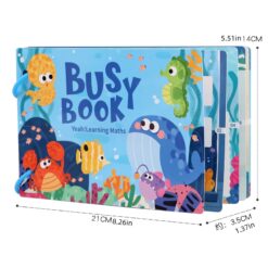 Carte cu stickere reutilizabile, Busy Book, Animale marine , 3ani+