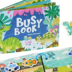 Carte cu stickere reutilizabile, Busy Book, Dinozauri , 3ani+