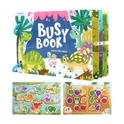 Carte cu stickere reutilizabile, Busy Book, Dinozauri , 3ani+