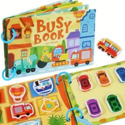 Carte cu stickere reutilizabile, Busy Book, Vehicule, 3ani+