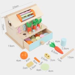 Casuta educationala, 8 in 1 activitati, joc de tip Montessori, 3 ani+ 001