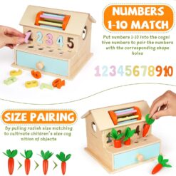 Casuta educationala, 8 in 1 activitati, joc de tip Montessori, 3 ani+ 001