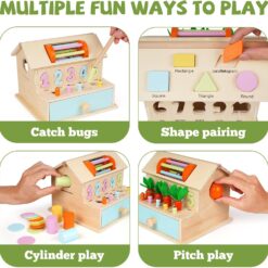 Casuta educationala, 8 in 1 activitati, joc de tip Montessori, 3 ani+ 001